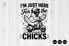 I'm Just Here for the Chicks SVG, Cute Chicks SVG Product Image 1