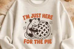 I’m Just Here for the Pie SVG PNG, Vintage Opossum Design Product Image 2