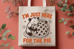 I’m Just Here for the Pie SVG PNG, Vintage Opossum Design Product Image 3