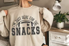 I'm Just Here For The Snacks SVG, Football SVG, Game Day SVG Product Image 1