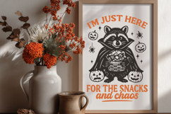 I&#039;m Just Here for the Snacks and Chaos SVG | Funny Halloween Product Image 3