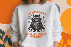 I&#039;m Just Here for the Snacks and Chaos SVG | Funny Halloween Product Image 2