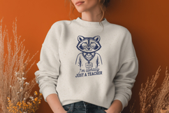 Teacher Raccoon SVG Bundle - 10 Funny Educator PNG Designs Product Image 4