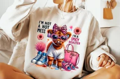I'm Not A Hot Mess I'm A Spicy Disaster PNG, Funny Cow PNG Product Image 3