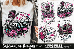 Antisocial Sarcastic PNG Funny Sublimation 4 Designs Product Image 5