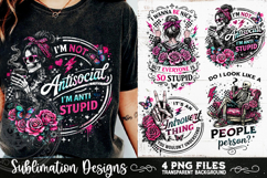 Antisocial Sarcastic PNG Funny Sublimation 4 Designs Product Image 6