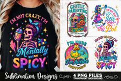 Funny Skeletons Sarcastic Retro PNG Sublimation Product Image 6