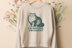 I&#039;m Not Fat I&#039;m Fluffy SVG PNG, Funny Fluffy Cat Clipart Product Image 3