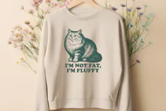 I'm Not Fat I'm Fluffy SVG PNG, Funny Fluffy Cat Clipart Product Image 3