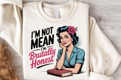 I'm Not mean I'm Brutally honest PNG,Retro Housewife PNG Product Image 4