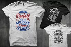American Quotes - SVG - I'm Not Perfect But I'm American Product Image 1