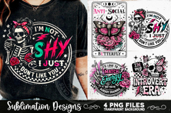 Antisocial Sarcastic PNG Funny Sublimation 4 Designs Product Image 7