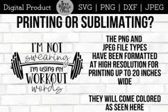 Swearing or Using Workout Words?  Flash this Funny Workout Quote SVG on your next gym towel, shirt, or bag by creating projects with Cricut or Silhouette.