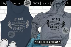 Swearing or Using Workout Words?  Flash this Funny Workout Quote SVG on your next gym towel, shirt, or bag by creating projects with Cricut or Silhouette.