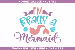 I'm really a Mermaid SVG | Mermaid SVG | Mermaid Quotes SVG Product Image 1