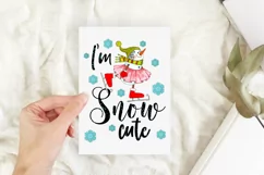I'm Snow Cute Sublimation |Snowman with Snowflakes Print Product Image 3