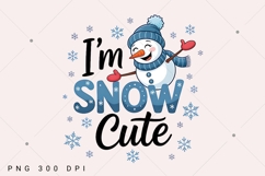 I'm snow cute PNG, winter vibes png, snowman png, winter Product Image 1