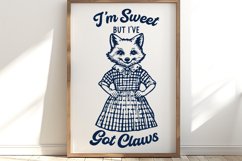 I’m Sweet but I’ve Got Claws SVG | Vintage Fox Illustration Product Image 3