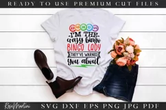 I'm The Crazy Bingo Lady SVG Cut File | Funny Bingo SVG File Product Image 2