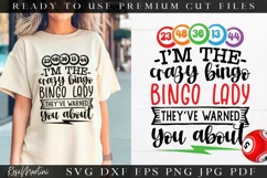 I'm The Crazy Bingo Lady SVG Cut File | Funny Bingo SVG File Product Image 1