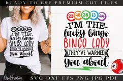 I'm The Lucky Bingo Lady SVG Cut File | Funny Bingo SVG File Product Image 1