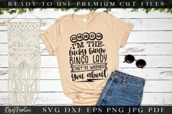 I'm The Lucky Bingo Lady SVG Cut File | Funny Bingo SVG File Product Image 3