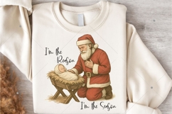 I'm The Reason I'm The Seaon, Christmas Santa Jesus Png Product Image 6