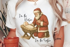 I'm The Reason I'm The Seaon, Christmas Santa Jesus Png Product Image 3