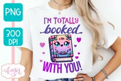 Valentines PNG design for book lovers, bookish shirt PNG Product Image 1