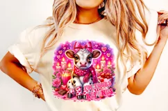 I'm Yours No Refunds PNG, Valentines Day Cute Cow PNG, Cupid Product Image 1