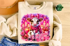 I'm Yours No Refunds PNG, Valentines Day Cute Cow PNG, Cupid Product Image 2