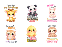 86 Cute Funny Animal Quotes PNG Bundle for Shirts and Mugs Product Image 6