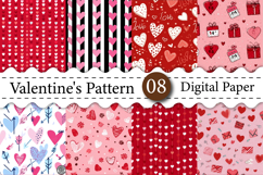 Valentine&#039;s Day Digital Papers, Valentine&#039;s Day Product Image 1