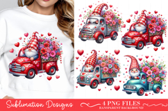 Valentines Gnomes Clipart, Festive Gnomes Product Image 1
