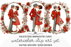 Valentine romantic love Clipart Product Image 1