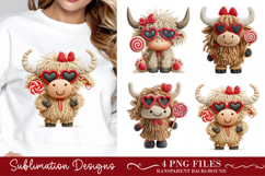 Yarn Crochet Cow Sublimation. Crochet Cow T-Shirt Design Product Image 1