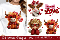 Yarn Crochet Sublimation Valentines. Crochet Valentine T-Shi Product Image 1