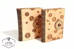 Laser Cut Safe Box Template | Wooden Money Bank with Lock Product Image 2