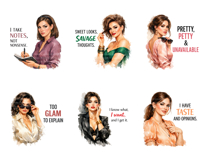 Sarcastic Sassy Women Sublimation PNG Bundle Product Image 2