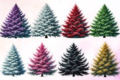 Colorful Christmas Trees Clipart Product Image 2