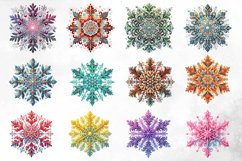 Colorful Snowflake Christmas Clipart Product Image 2