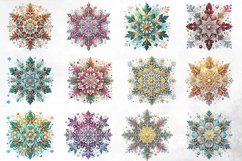 Colorful Snowflake Christmas Clipart Product Image 3