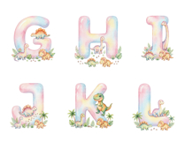 Pastel Dinosaur Alphabet Clipart Bundle Product Image 3