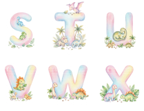 Pastel Dinosaur Alphabet Clipart Bundle Product Image 5