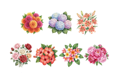 Watercolor Flowers Clipart Bundle Product Image 5