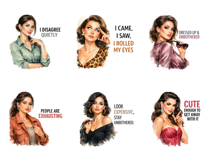 Sarcastic Sassy Women Sublimation PNG Bundle Product Image 6