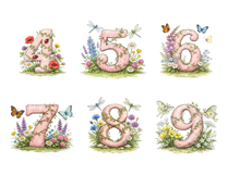 Whimsical Floral Alphabet Clipart Bundle Product Image 7