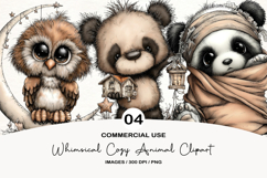 Whimsical Cozy Animal Clipart Product Image 1