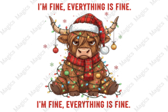 I'm Fine Everything is Fine Christmas PNG Product Image 1