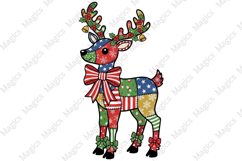 reindeer patchwork png Product Image 1